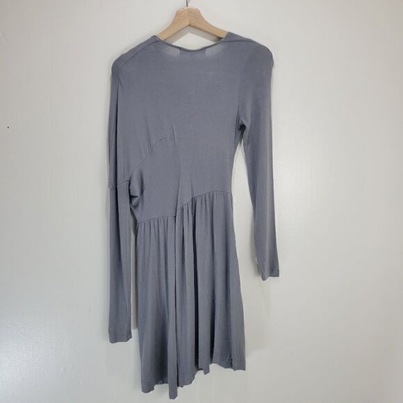 Nicole Bridger Vancouver Gray Asymmetrical Jersey Slow Fashion Dress - Picture 6 of 7